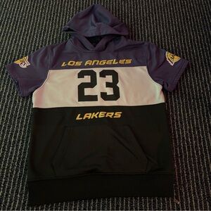 Lebron James #23 Los Angeles Lakers Hoodie Youth 10/12 Shirt Sleeve Sweatshirt
